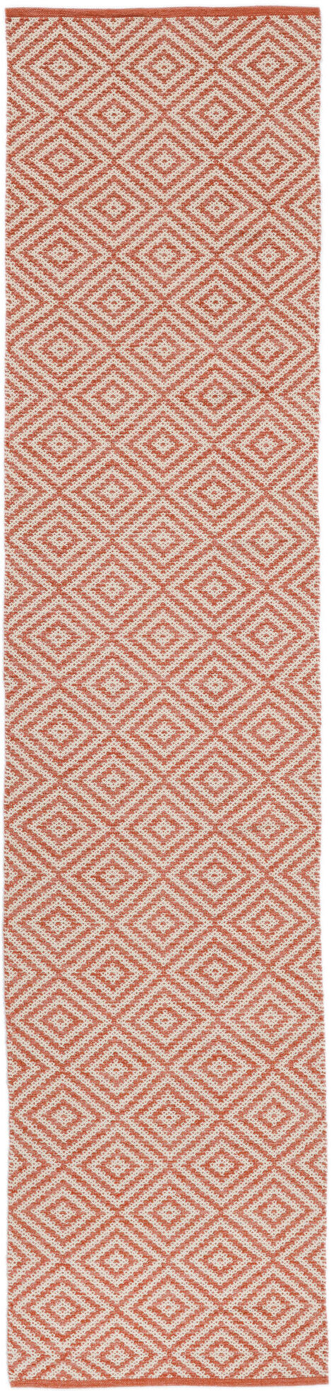 RugVista Solveig Tappeto - Rosso corallo / Bianco 80x350