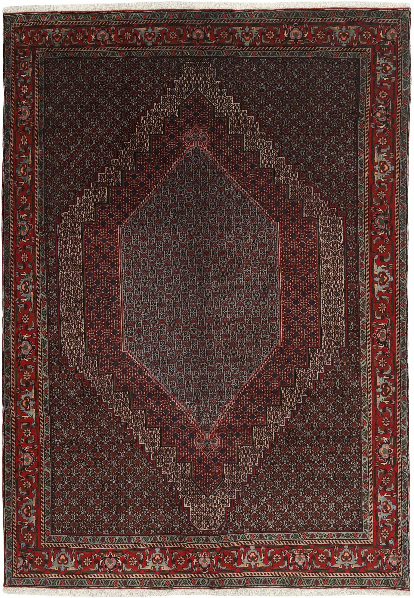 Annodato a mano. Provenienza: Persia Senneh Fine Tappeto 203x290