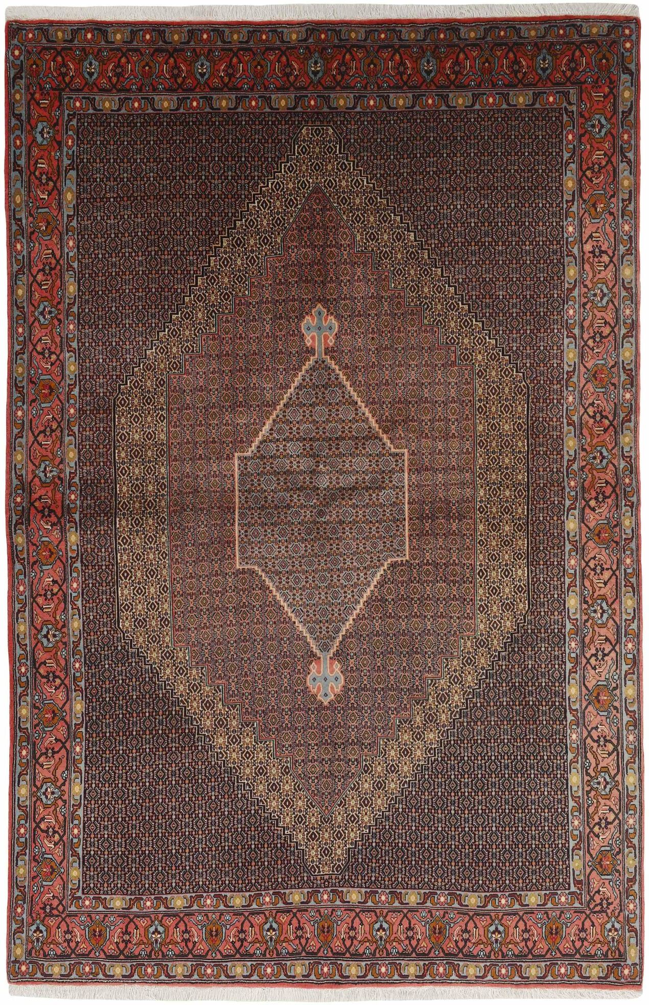 Annodato a mano. Provenienza: Persia Senneh Fine Tappeto 196x300