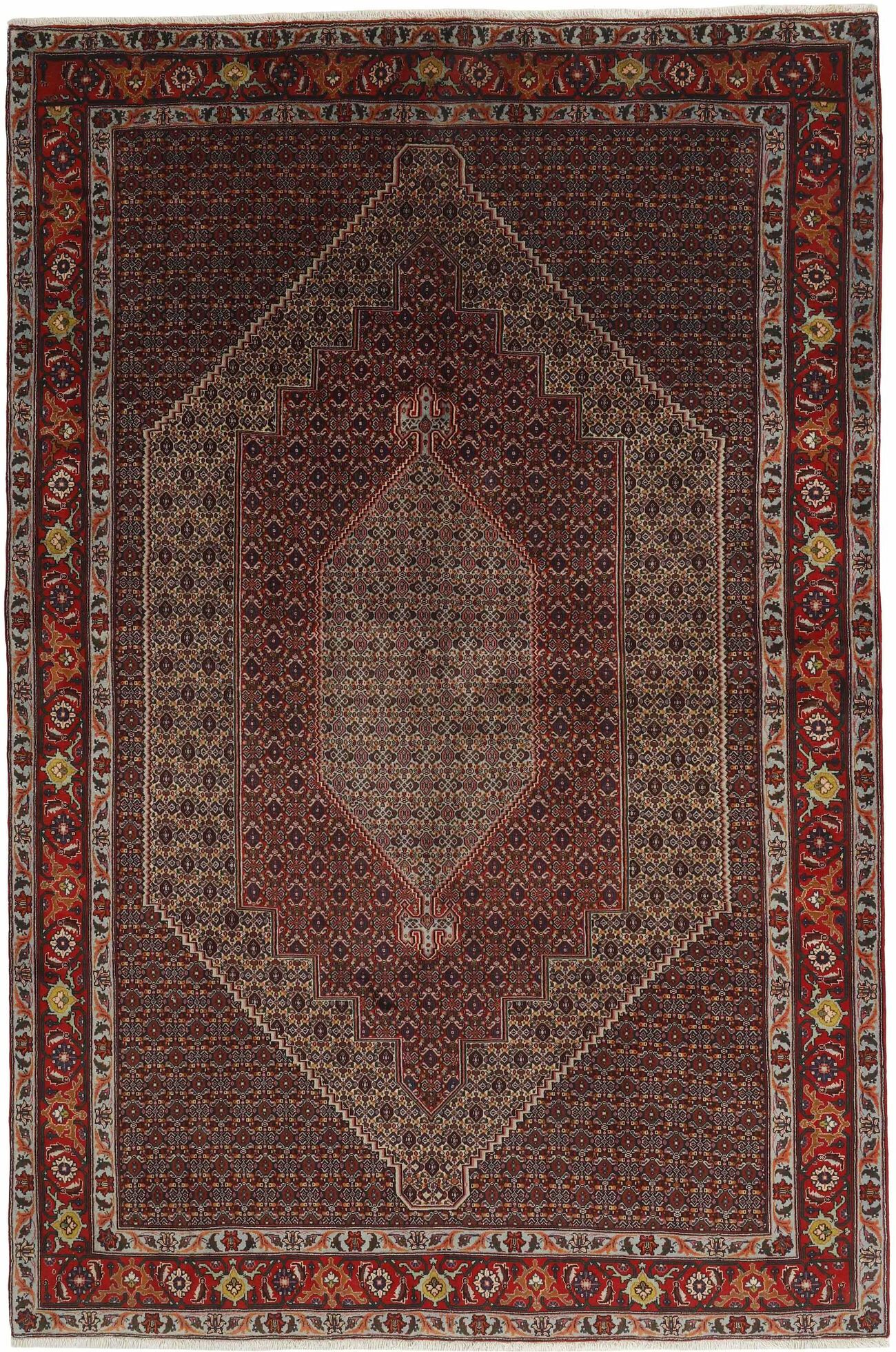 Annodato a mano. Provenienza: Persia Senneh Fine Tappeto 200x302