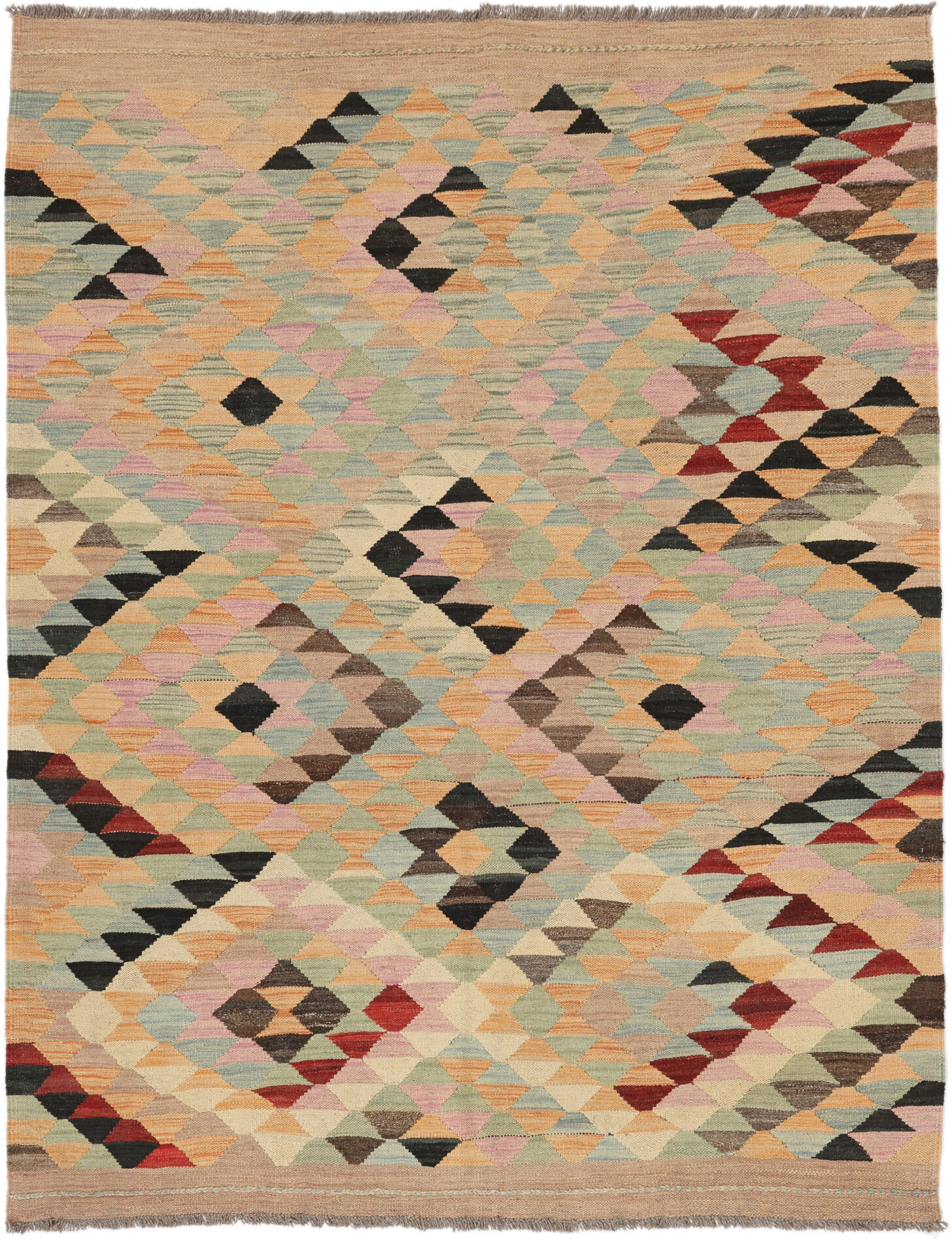 Annodato a mano. Provenienza: Afghanistan Kilim Ariana Trend Tappeto 155x200