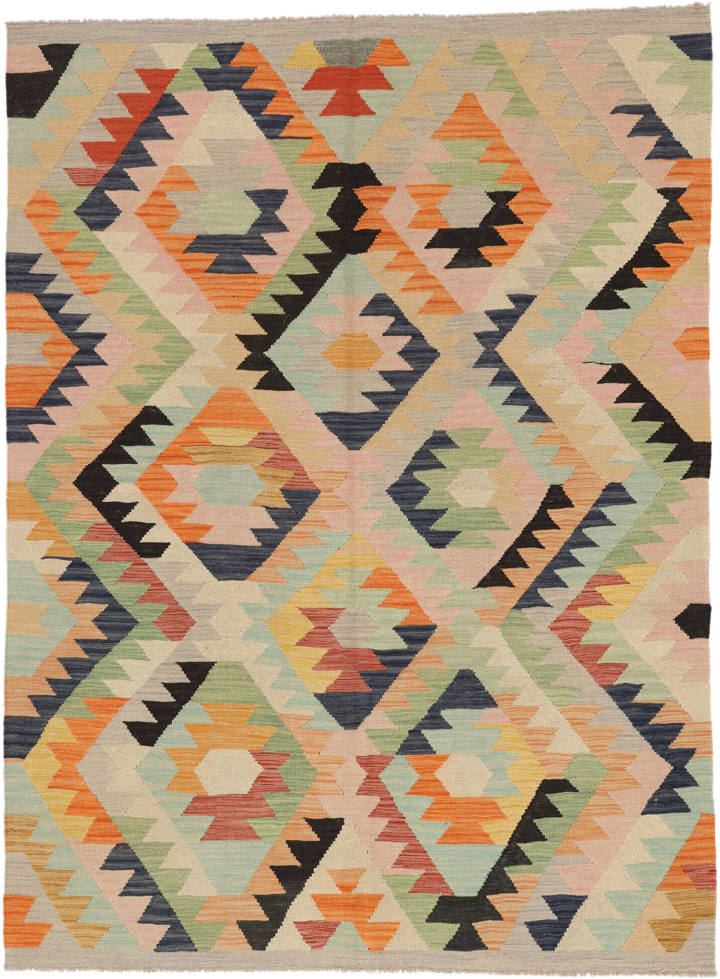 Annodato a mano. Provenienza: Afghanistan Kilim Ariana Trend Tappeto 148x202