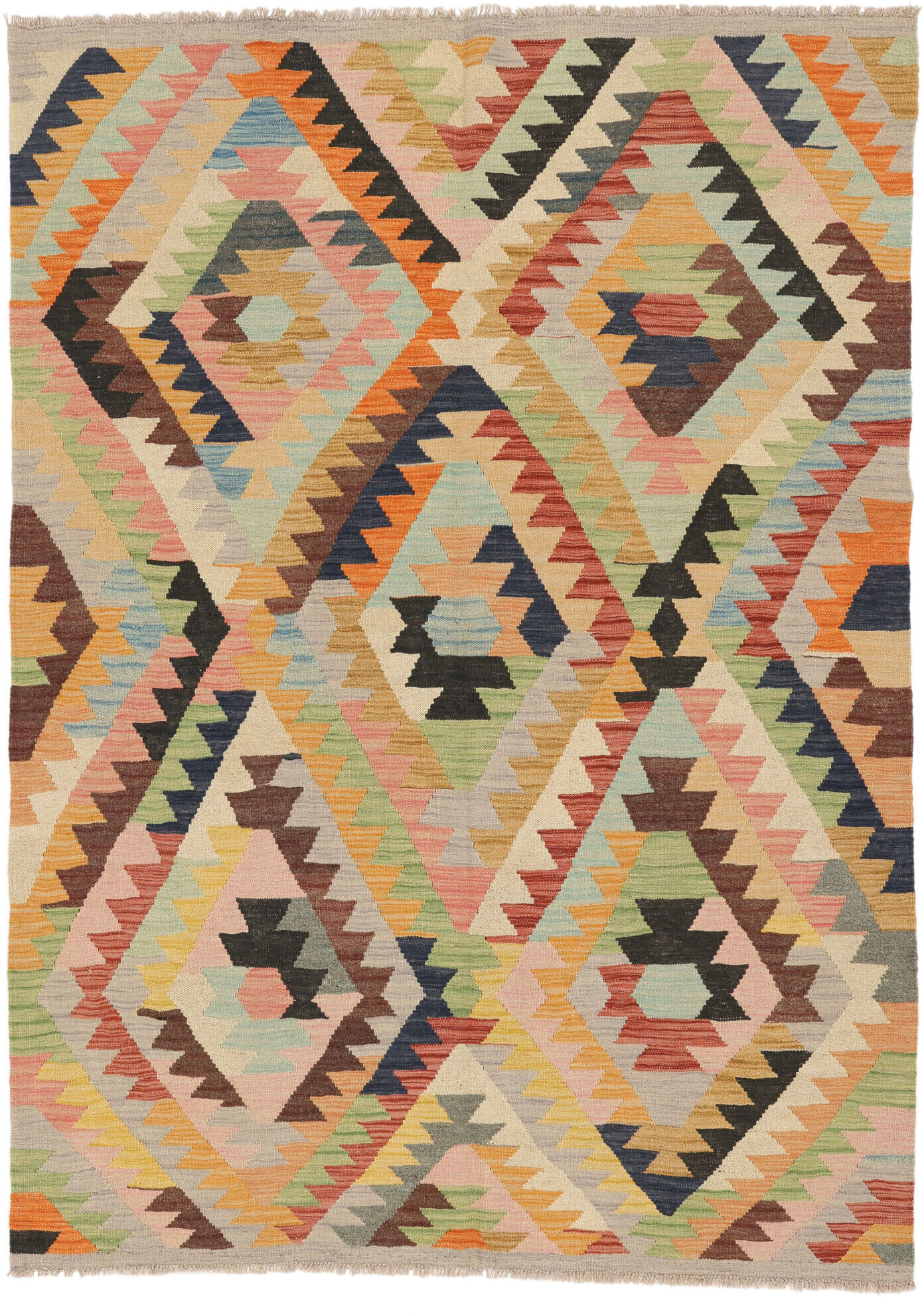 Annodato a mano. Provenienza: Afghanistan Kilim Ariana Trend Tappeto 144x200