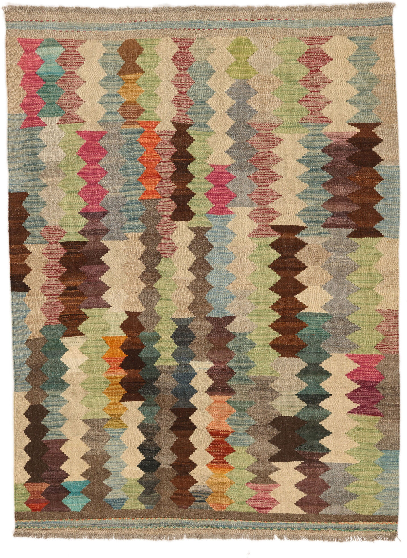 Annodato a mano. Provenienza: Afghanistan Kilim Ariana Trend Tappeto 127x172