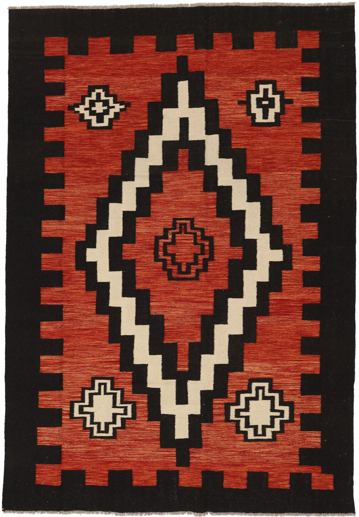 Annodato a mano. Provenienza: Afghanistan Kilim Moderni Tappeto 203x295