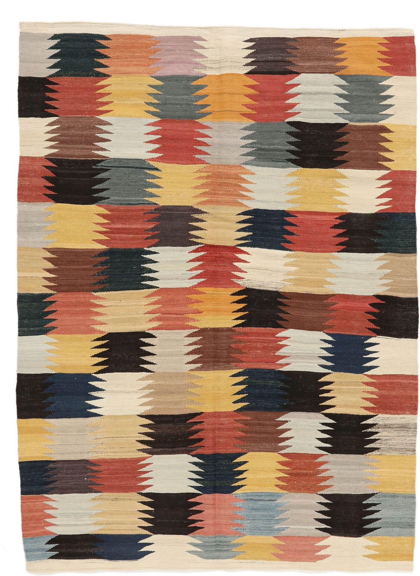 Annodato a mano. Provenienza: Afghanistan Kilim Moderni Tappeto 147x198