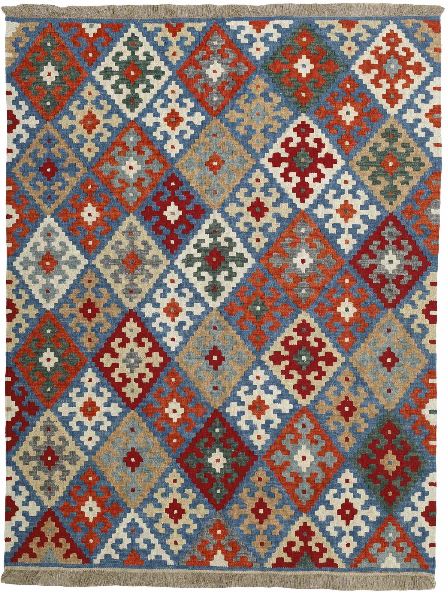 Annodato a mano. Provenienza: Persia Kilim Tappeto 159x198