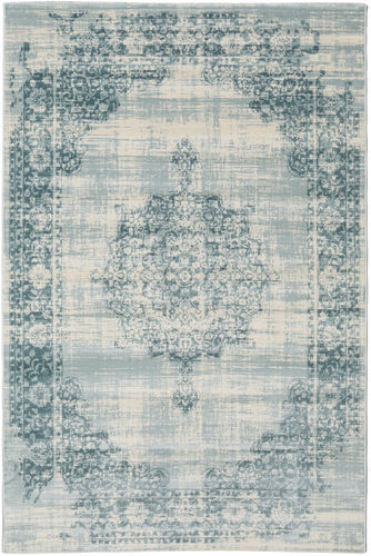 RugVista Tappeto Vintage Jinder 155X230 Shabby Chic/Overdyed Moderno Grigio Chiaro/Blu Turchese/Azzurro