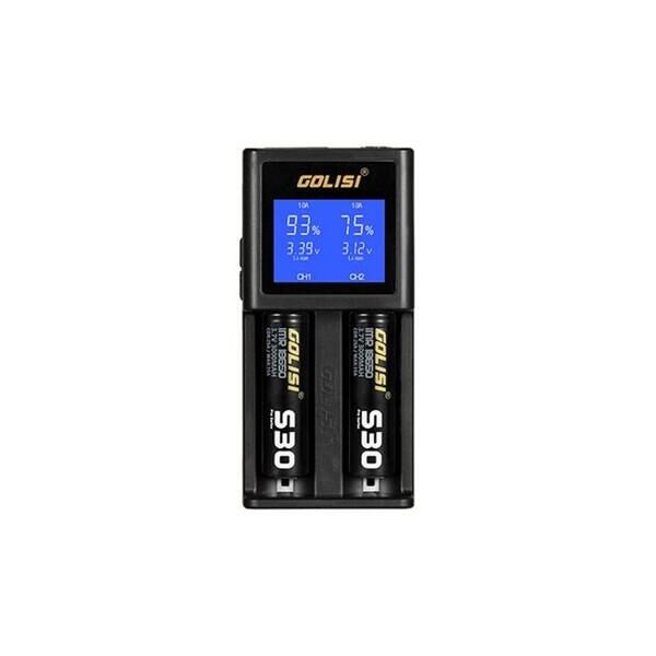 golisi s2 lcd caricabatterie - 2 slot