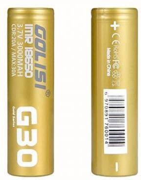 Golisi Imr 18650 G30 3000mah 30a Batteria Litio Ricaricabile