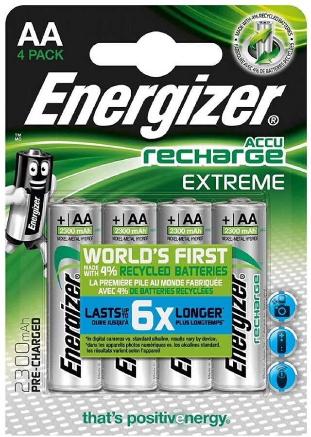 Energizer Stilo Aa 2300 Mah - Blister Da 4 Batterie Ricaricabili