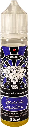 ohmboyz drip city smur's squirt ohmboyz liquido shot 20ml bacche acai mirtillo yogurt greco