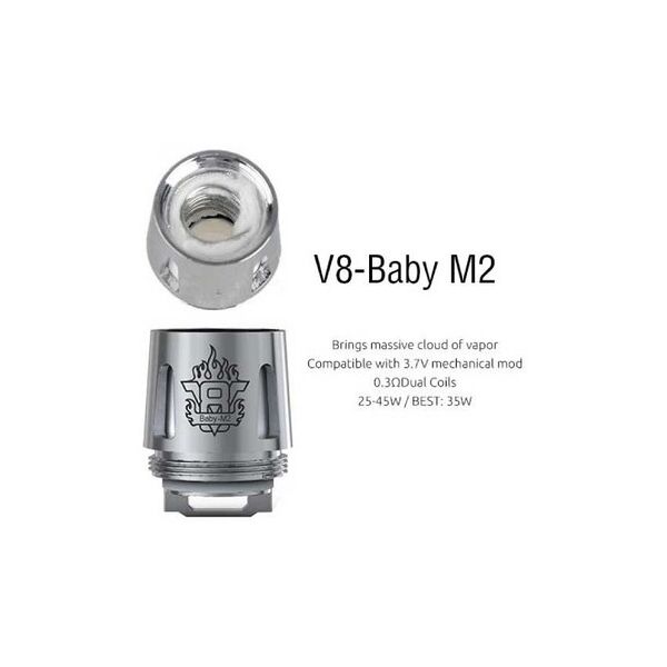 smok v8 baby m2 coil resistenze ricambio - 5 pezzi