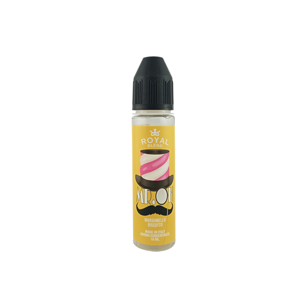 royal blend mr. oh liquido shot 10ml marshmallow cioccolato biscotto