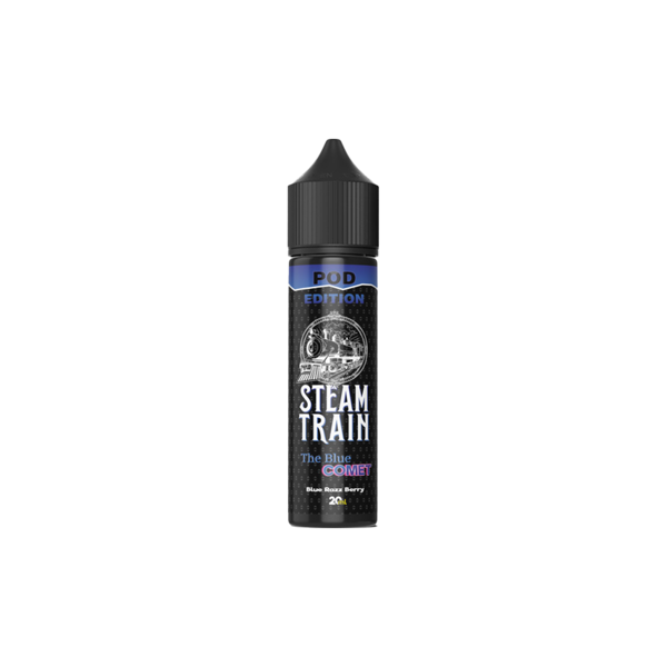 steam train the blue comet pod edition liquido shot 20ml mirtillo lampone