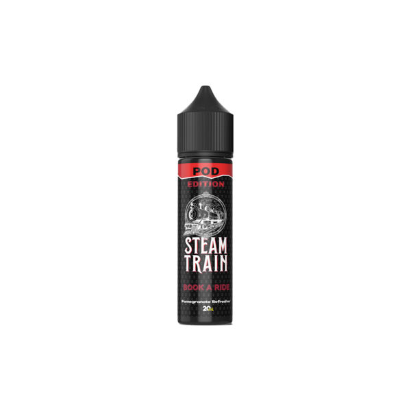 steam train book a ride pod edition liquido shot 20ml succo di melograno