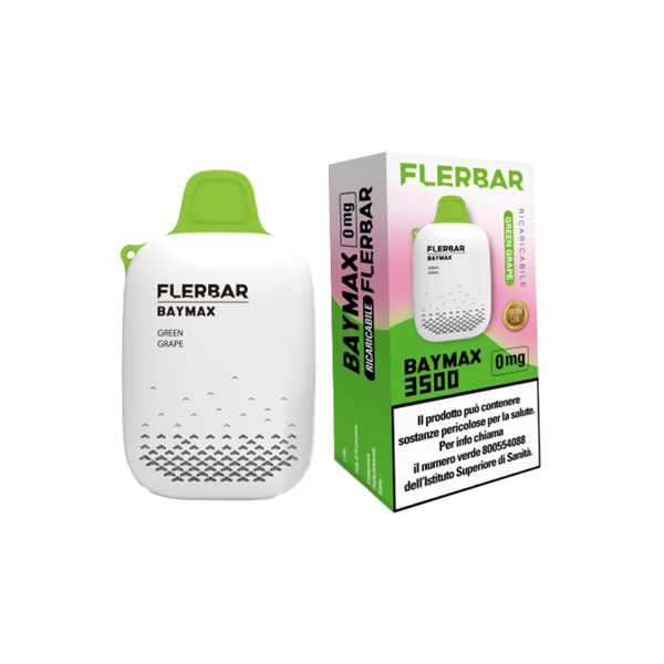 flerbar baymax green grape pod mod usa e getta - 3500 puffs