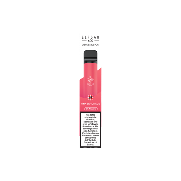 elf bar outlet - pink lemonade pod mod usa e getta - 600 puffs