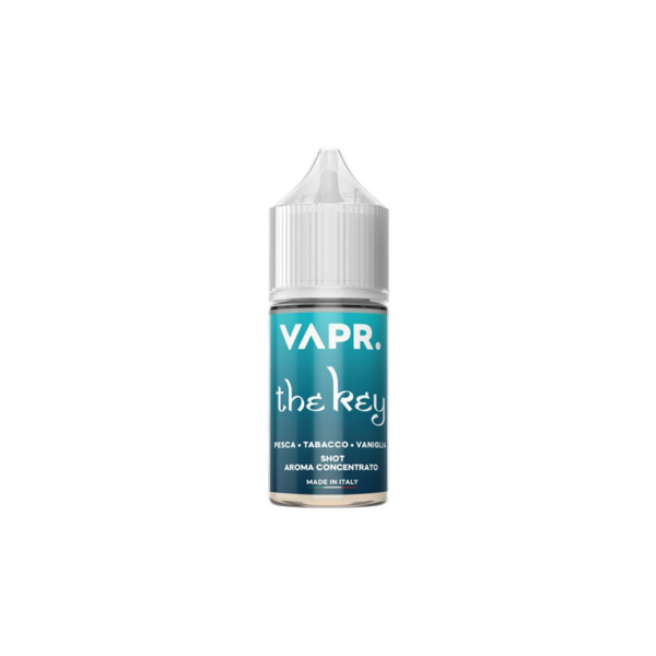 vapr. the key by kali vapes liquido shot 25ml tabacco vaniglia pesca