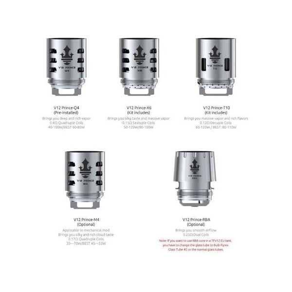 smok v12 prince coil resistenze ricambio - 3 pezzi