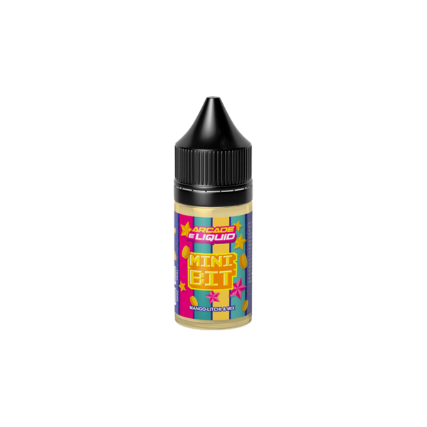 the vape man mini bit arcade eliquid liquido shot 25ml mango litchi ribes nero