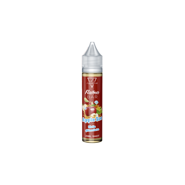 suprem-e apple ice flavour bar liquido shot 20ml mela verde rossa ghiaccio