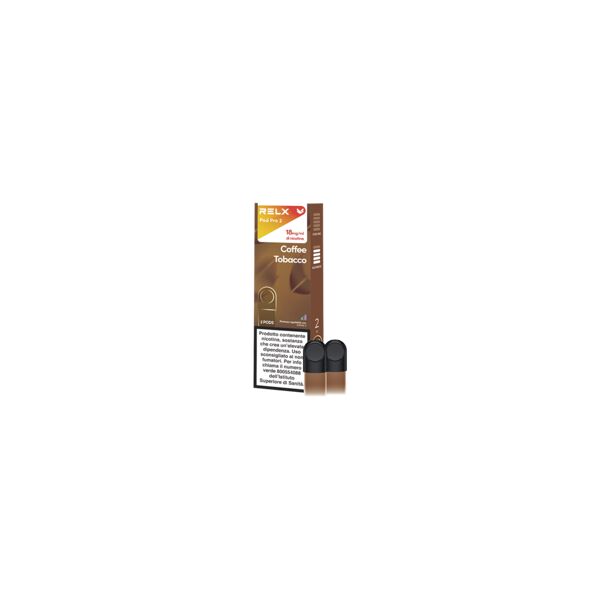 relx coffee tobacco pod pro cartucce precaricate 1,9ml - 2 pezzi