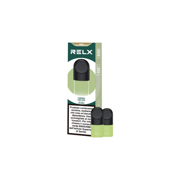 relx green melon pod pro cartucce precaricate 1,8ml - 2 pezzi