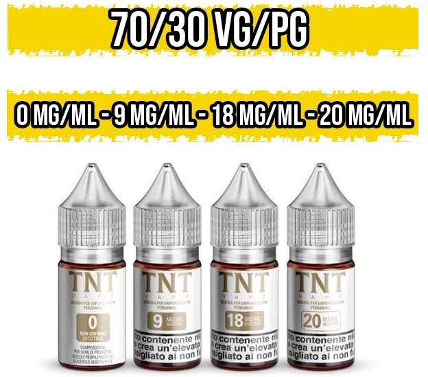 tnt vape outlet - nicotina base neutra nic shot 70vg 30pg 10ml