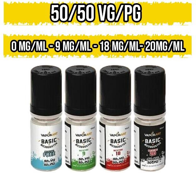 vaporart outlet - nicotina base neutra nicobooster 50vg 50pg 10ml