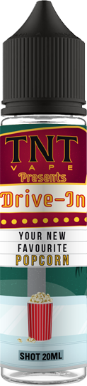 tnt vape drive in liquido shot 20ml pop corn