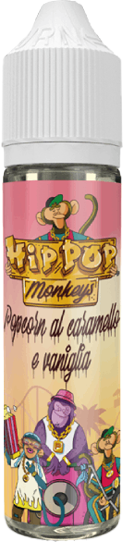 alfaliquid hip hop monkeys liquido shot 20ml pop corn caramello vaniglia