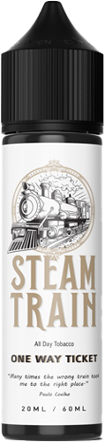 steam train one way ticket liquido shot 20ml tabacco caramello