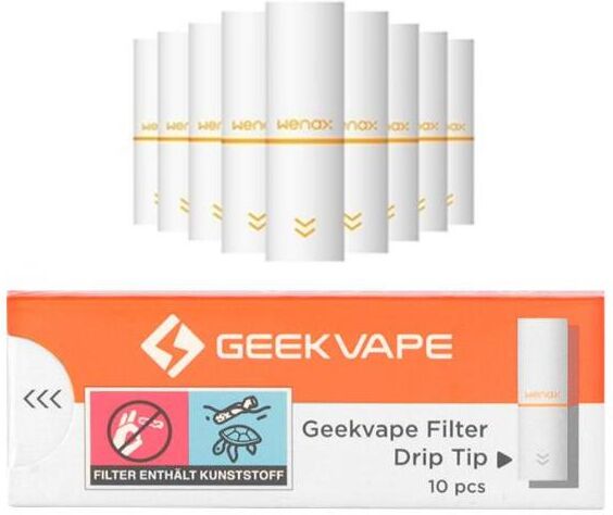 geekvape filtri (wenax m - m1 - s3) soft tip cotone usa e getta - 10 pezzi