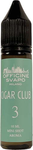 officine svapo cigar club 3 aroma mini shot 10ml tabacco kentucky barricato