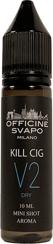 officine svapo kill cig v2 dry synth aroma mini shot 10ml tabacco secco