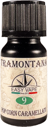 easy vape tramontana n.9 aroma concentrato 10ml pop corn caramello