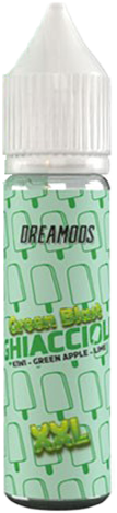 dreamods green blast ghiaccioli xxl liquido shot 20ml kiwi mela lime