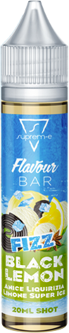 suprem-e fizz black lemon flavour bar liquido shot 20ml anice liquirizia limone ghiaccio