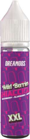 dreamods wild berries ghiaccioli xxl liquido shot 20ml mora mirtillo uva