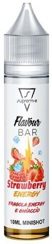 suprem-e strawberry energy flavour bar aroma mini shot 10ml fragola energy drink ghiaccio