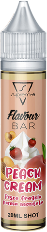 suprem-e peach cream flavour bar liquido shot 20ml pesca fragola panna montata ghiaccio