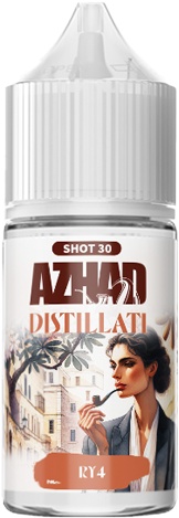 azhad's elixirs ry4 distillati (shot 30) aroma mini shot 10ml tabacco cavendish vaniglia liquirizia caramello