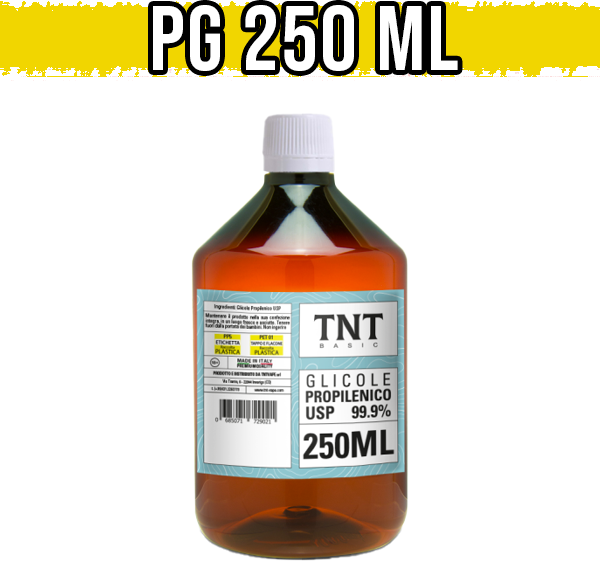 tnt vape glicole propilenico 250ml full pg