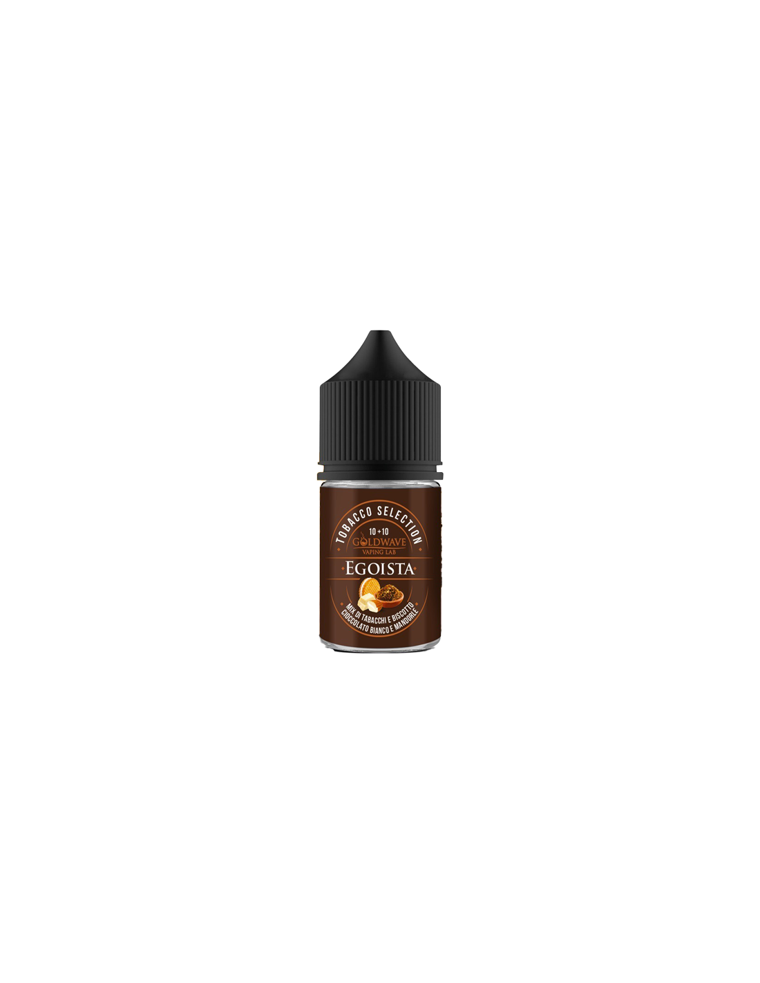 goldwave egoista aroma mini shot 10ml tabacco biscotto cioccolato bianco mandorla