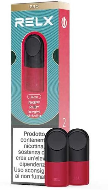 Relx Raspy Ruby Pod Pro Cartucce Precaricate 1,9ml - 2 Pezzi