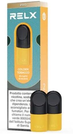 Relx Golden Tobacco Pod Pro Cartucce Precaricate 1,9ml - 2 Pezzi