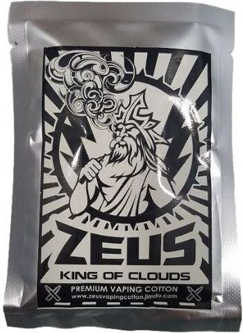 Zeus Vaping Cotton Black Thunder Zeus King Of Clouds Fogli Cotone