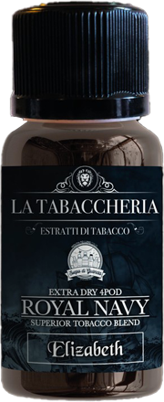 La Tabaccheria Elizabeth Royal Navy Shot 30 Aroma Mini Shot 10ml Tabacco Kentucky Latakia Burley Perique