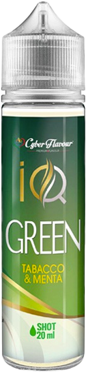 Cyber Flavour Iq Green Liquido Shot 20ml Tabacco Menta